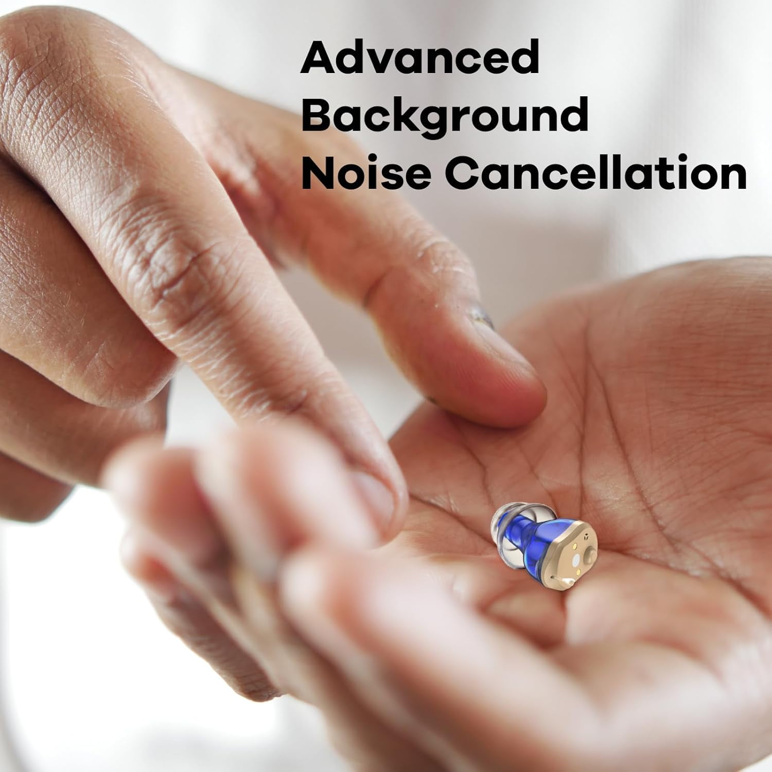16-Channel True Hearing Aids, Virtually Invisible OTC Hearing Aids for Seniors with Noise Reduction, No Whistling Digital Hearing Aids with Feedback Cancellation, Comfort Design