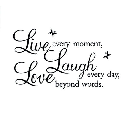 Wall Art For Rooms Wall Decor Clearance,Kapmore Live Laugh Love Wall Decals Wall Art Stickers for Kids Bathroom Bedroom Living Room ()
