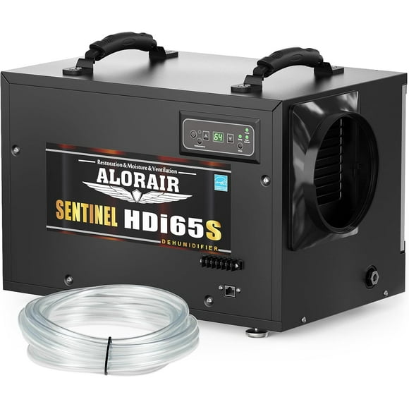 ALORAIR Crawl Space Dehumidifier with Pump and Hose, 120 PPD Commercial Dehumidifiers for Garage, Basement, Whole House, Industry Water Damage Unit, Compact