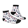 thumbnail image 3 of Bingfone Sailing Marine Travel Design Patterned Men'S Women'S Casual Cotton Socks, 3 of 9