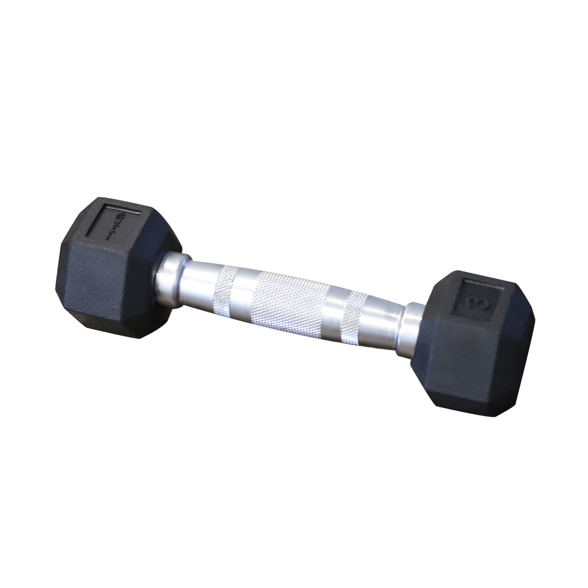 Bintiva Rubber Coated Hex Dumbbells for Men & Women, Black 3lb Pair