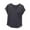 Dark Gray, variant on HVOBTTY Women's Summer Casual Soft Solid Color V Neck Chest Pocket Short Sleeve Versatile Daily Basic Comfy Sport Tee Shirt White, XXL