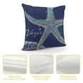 thumbnail image 4 of Qinduosi Throw Pillow Cover Beach Starfish On Background Cushion Cover Home Decorative Pillowcases White, 4 of 5
