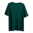 thumbnail image 6 of Sevevn Women's Casual Loose Fit T-Shirt Summer Short Sleeve Oversized Top Basic Round Neck Tee for Daily Wear Green XXXXXL, 6 of 6