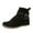 Black, variant on 2024 Women's Ankle High Low Hidden Wedge Boots Suede Side Zipper Low High Boots Black 9.5