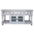 thumbnail image 2 of Genie 70 Inch TV Entertainment Console, 3 Drawers, Mango Wood, Crisp White, 2 of 2