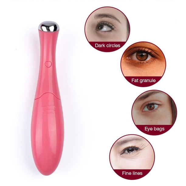 Bolígrafo Masajeador De Ojos Dispositivo antiarrugas para eliminación de círculos oscuros con bolígrafo eléctrico para masaje de ojos (rosa) Ygjytge Cuidado Belleza
