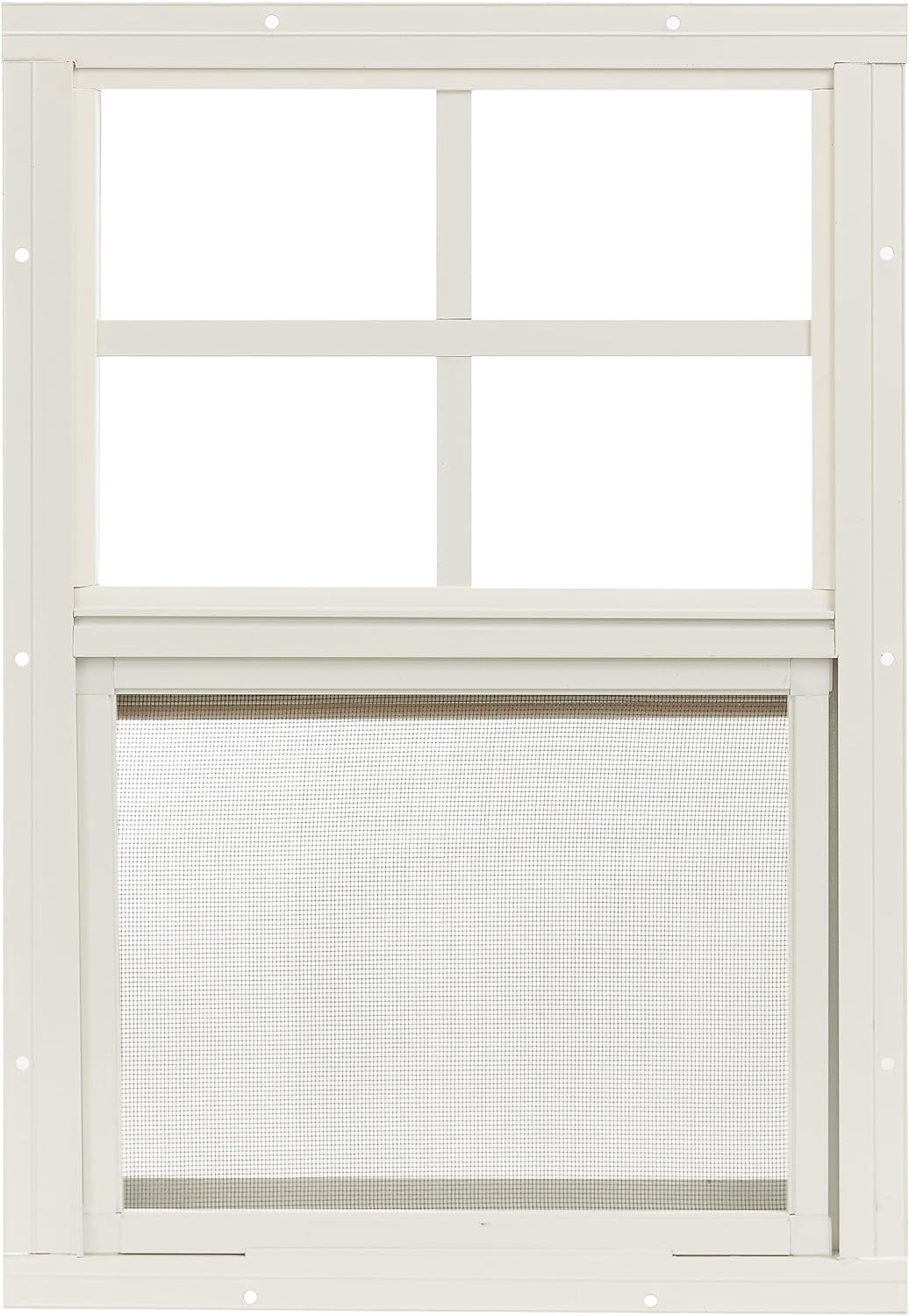 Shed Windows 18x27 (1-Pack) | Sliding Windows with Tempered Glass & Screens | Flush Mount, Black Aluminum Frames for Sheds, Chicken Coops & Playhouses