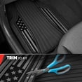 thumbnail image 2 of Motor Trend Flag Floor Mats Full Set - Durable Black Rubber Car Floor Mats for Trucks Cars SUV with Two Tone Accent, Flag Black/Gray, 2 of 9