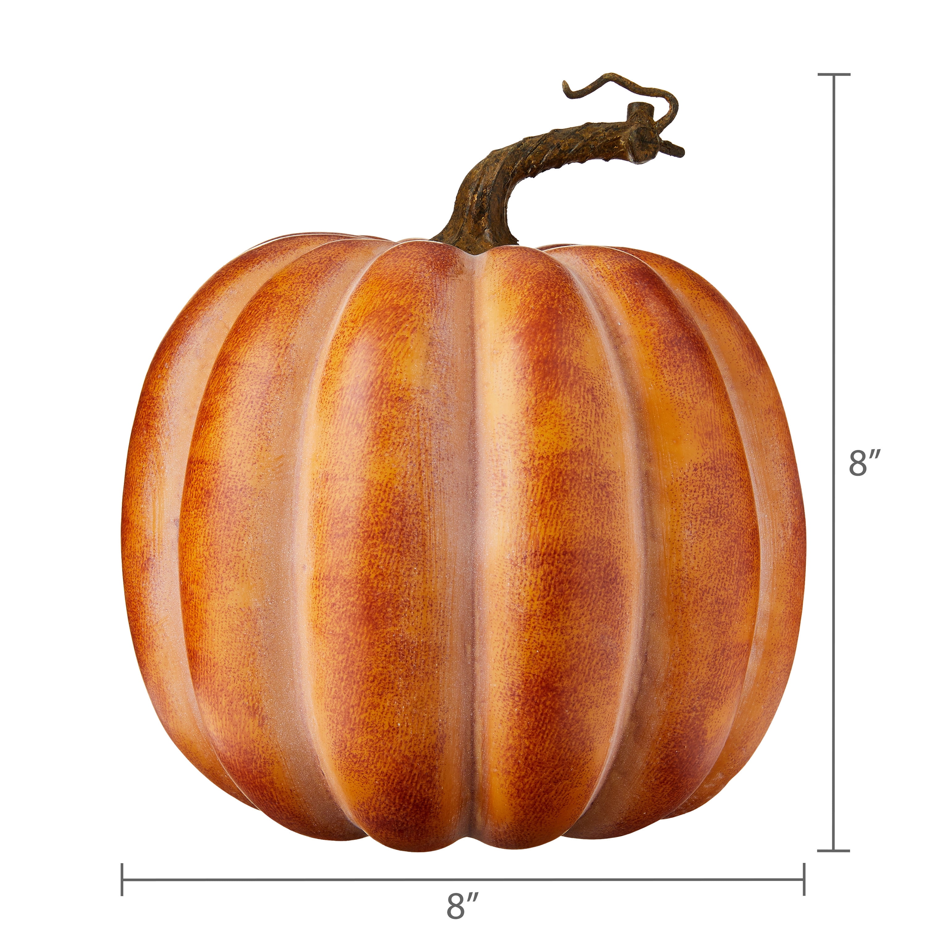 Foam Pumpkin Tabletop Decoration, Orange, 8", Harvest by Way To Celebrate