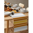 thumbnail image 6 of ERUNPONLY Orange Stripes Table Runner - 72 Inch Long Modern Farmhouse Simple Vertical Lines Cotton and Linen Blended Dress Scarves Farmhouse Table Runner for Kitchen Dining, Coffee Table, 13" x 72", 6 of 8