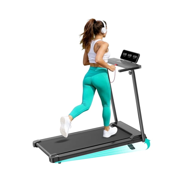 Folding Treadmill with Incline and Handles, 3.5HP Compact Portable Electric Running Machine for Home, Small Apartment & Office, 12 Preset Programs, 0.6-10 MPH, 400 lb Capacity