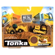 مجموعة محركي Tonka Metal Movers ومحمل أمامي وجرافة