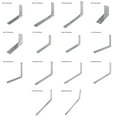 thumbnail image 2 of fastboy 4pcs L Bracket Corner Braces Thickened Table Shelf Partition Support Stainless Steel Brushed Finish Bookshelf Rack 125*85*45*3mm, 2 of 6