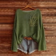 thumbnail image 2 of Bovemsi Womens Sweaters Cozy Women's Art Print Casual Pullover Sweater Knitted For Women Fashion Long Sleeve Crewneck Business Casual Sweaters, 2 of 4