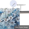 thumbnail image 5 of Hummingbird Valance Rod Pocket Window Curtain for Kitchen Spring Watercolour Blue Floral Garden Thermal Insulated Room Darkening Curtain for Dinning Room 54 by 18 in, 1 Panel, 5 of 6