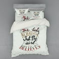 thumbnail image 1 of Ambesonne Fitness Bedding Set 4 Pcs, Body and Mind Words Art, Queen, Multicolor, 1 of 3
