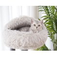 thumbnail image 3 of Catry 4 Level 48"Multi-Functional Cat Tree with Large Base Condo and Top Perch, Gray, 3 of 6