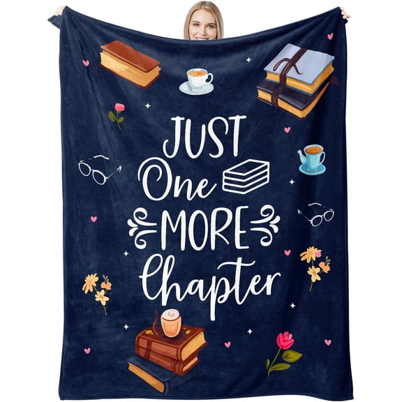 Christmas Book Lovers Gifts Teacher Gifts for Women Men Book Lover Throw Blanket Birthday Gift for Women Librarian Birthday Gift for Friends 60" x50