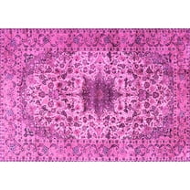 Ahgly Company Indoor Rectangle Persian Pink Traditional Area Rugs, 5' x 7'