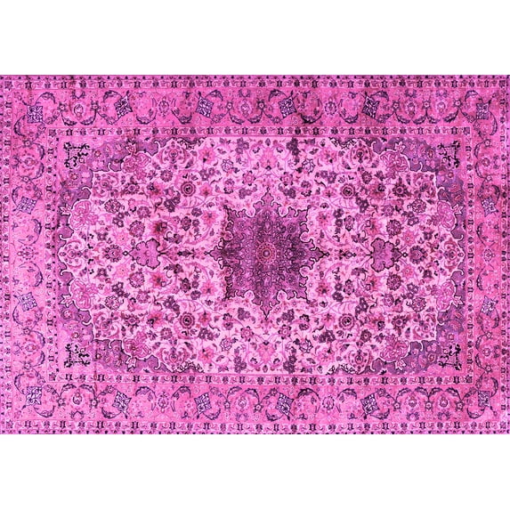 Ahgly Company Indoor Rectangle Persian Pink Traditional Area Rugs, 2' x 4'