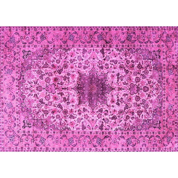 Ahgly Company Indoor Rectangle Persian Pink Traditional Area Rugs, 5' x 7'
