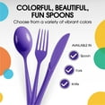 thumbnail image 2 of Exquisite Purple Disposable Spoons - Purple Plastic Spoons - 50 Count, 2 of 10