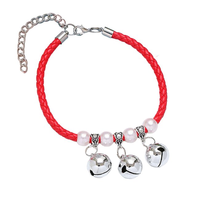 CSChome Pet Collar With Removable Bell Pet Collar - Exquisite Neck Circle, Adjustable Cats Dogs Necklace with Removable Bell Pendant