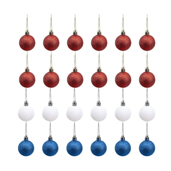4Th Of July Inpennce Day coration Flag Ball Usa Day Patriotic Ball Pendant 24Pcs Patriotic Veterans Day corations, 4Th Of July corations