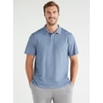 thumbnail image 5 of Free Assembly Men's Pique Knit Polo Shirt with Short Sleeves, Sizes XS-3XL, 5 of 7