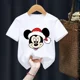 thumbnail image 3 of Camiseta de algodón para niños de Disney Mickey Mouse, camiseta kawaii, ropa informal de dibujos animados de anime para niños, camiseta para niñas y niños, camiseta Y2K, 3 of 5