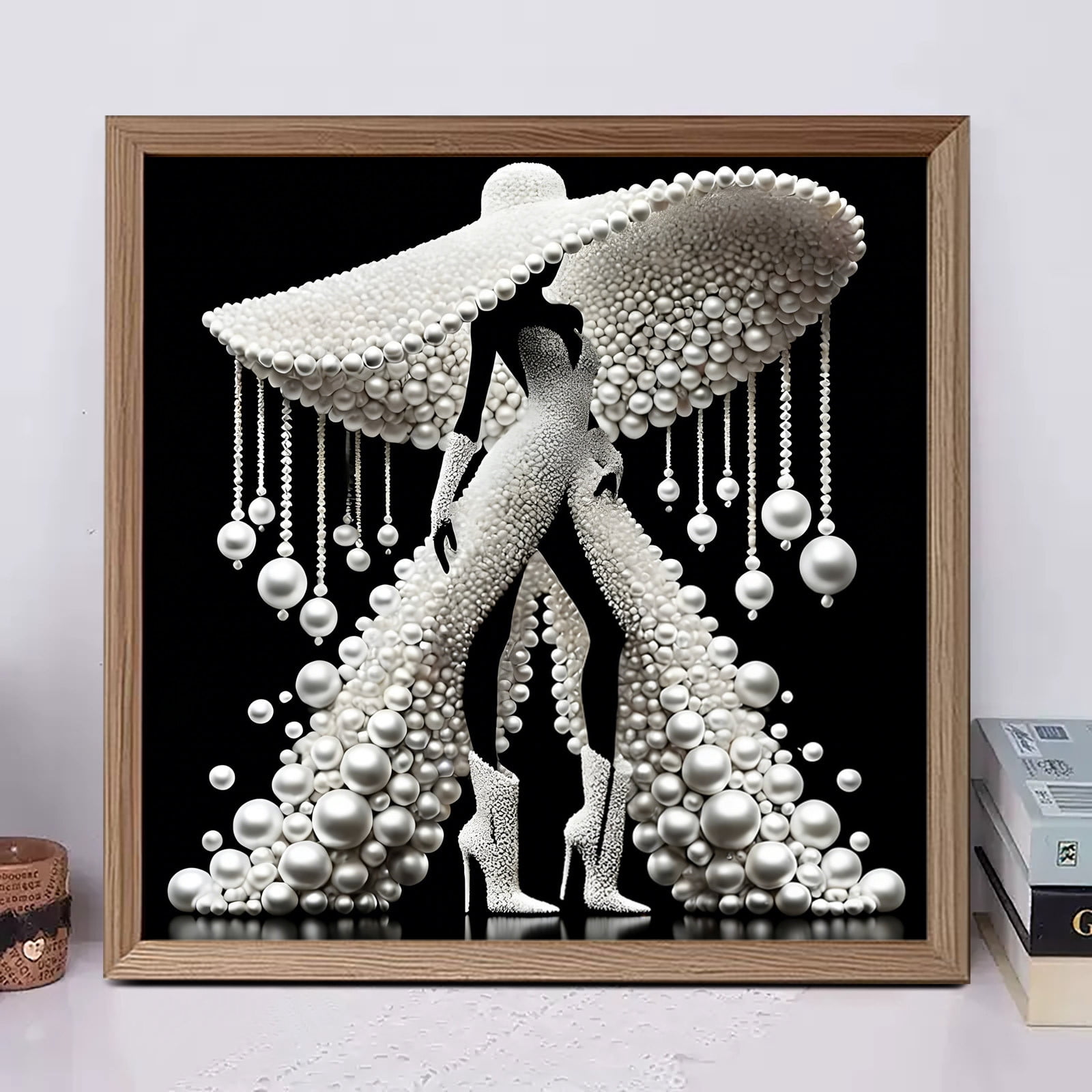 Pearl Diamond Painting, DIY Pearl Painting Kits, Pearl Painting Kits For Adults, Alien Diamond Art Set for Adults & Beginners Crystal Water Diamond Home Decor