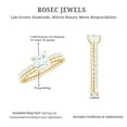 thumbnail image 6 of Rosec Jewels Princess Cut Diamond Engagement Ring (5 mm, Ef-Vs Quality) Certified Lab Diamond Square Ring, 10K Yellow Gold, US 4.00, 6 of 7