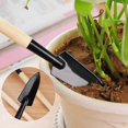 thumbnail image 4 of Gardening Tools Three-Piece Set Mini Garden Small Shovel/Rake/Spade Succulents Potted Planting Flowers loosening Shovel Thick Handle Wood 17-21.3cm, 4 of 4