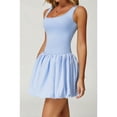thumbnail image 4 of Vestido de Tenis de para Mujer, Cuello Cuadrado, Sin Mangas, para Entrenamiento, Golf, Deportivo, Pantalones Cortos Integrados con Bolsillos Azul L, 4 of 9