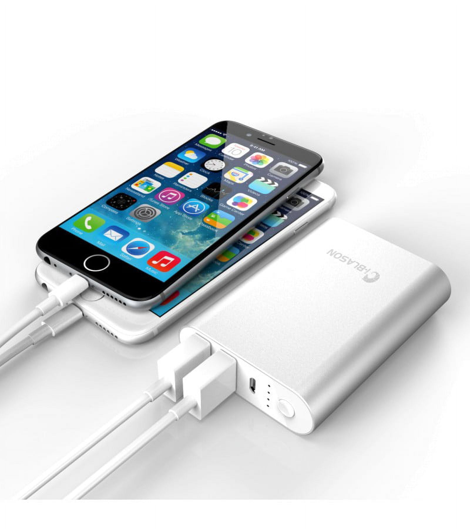 iPad Air 2 Battery, i_Blason? Aero 7800 mAh Dual Port Ultra Compact External Battery Portable USB Charger Power Bank _ Intelli_C