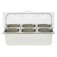 thumbnail image 3 of Ice Food Serving Display Tray with Clear Roll Top Cover 6 Pans Stainless Steel Buffet Cold Serving Seafood Fruit Party Buffet Cooling Food Dish Display Plate Holder Case with Lid, 3 of 24