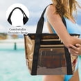 thumbnail image 3 of Mesh Beach Bag, Extra Large Beach Tote with Zipper Pocket Pool Bag for Cruise/Swim/Vacation Essentials, 3 of 7