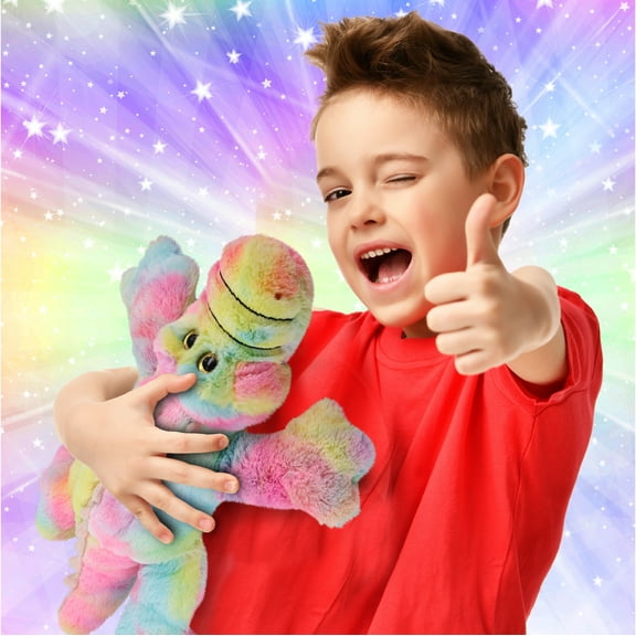DolliBu Rainbow Lying Alligator Stuffed Animal – Soft Huggable Gator Stuffed Toy, Adorable Playtime Wildlife Plush Toy, Cute Cuddle Gifts, Super Soft Plush Doll Animal Toy for Kids – 17 Inches