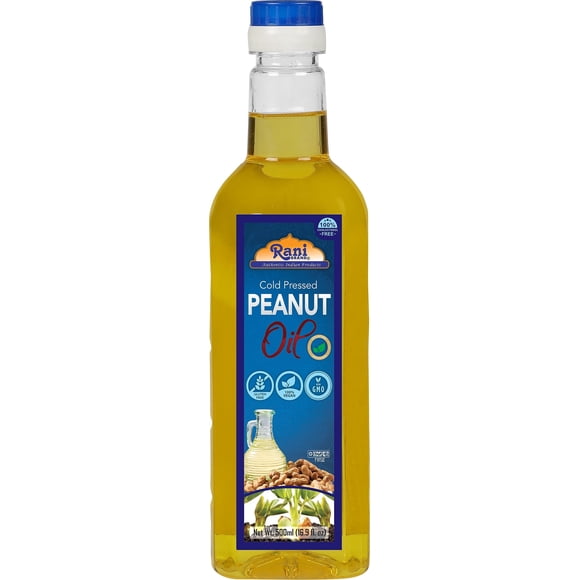 Rani Peanut Oil 16.9 Ounce (500ml) Cold Pressed | 100% Natural | NON-GMO | Kosher | Vegan | Gluten Free