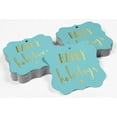 thumbnail image 4 of Inkdotpot Pack Of 50 Happy Holiday Paper Tags DIY Craft Bracket Shape Real Gold Foil Hang Tags, 4 of 6