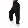 thumbnail image 3 of Black*Friday ChaoHeng Women Pants on under $5 Women's Relaxed Fit Elastic Waist Pocket Casual Long Pants, 3 of 7
