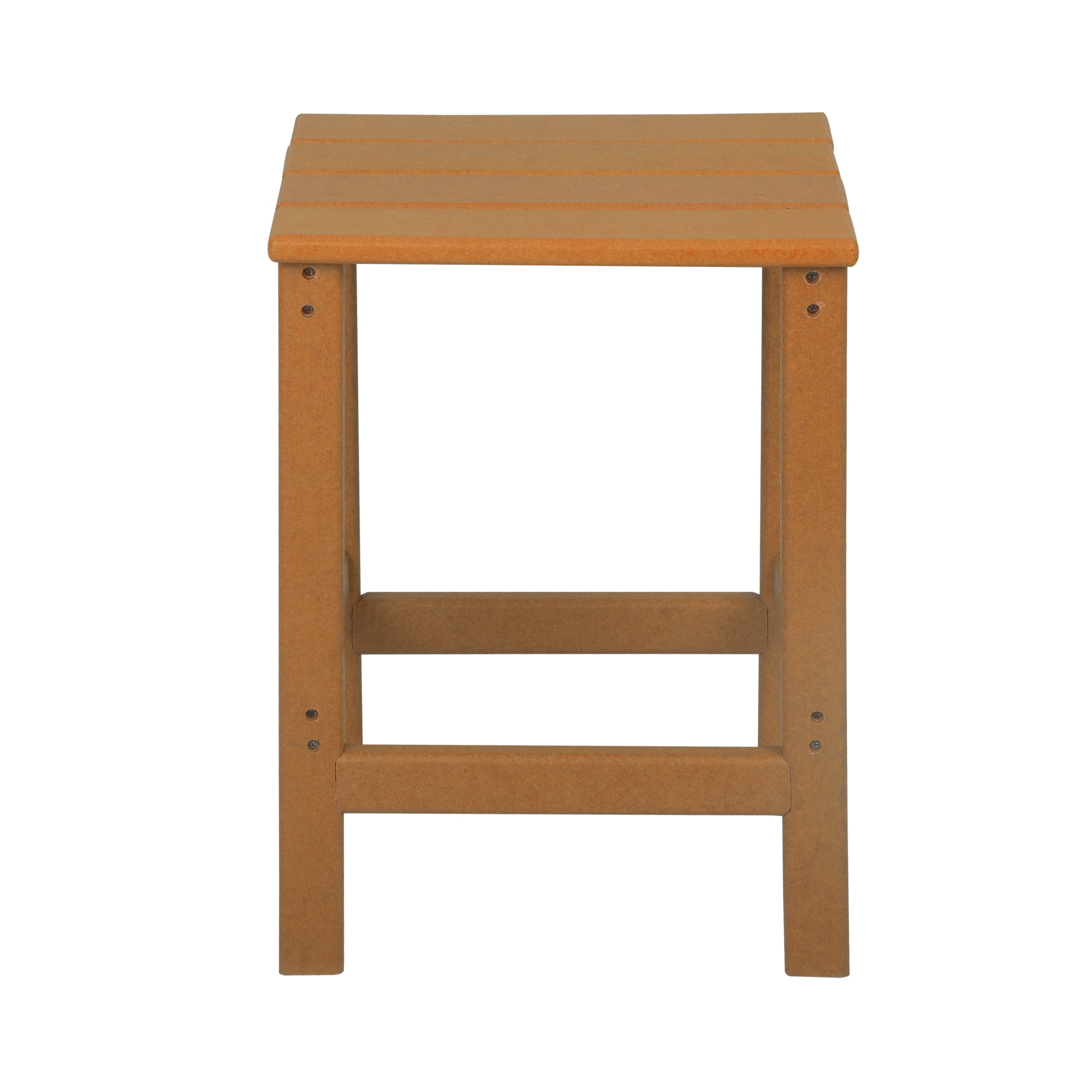 Garden Square Plastic Adirondack Outdoor Side Table, Orange