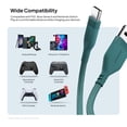 thumbnail image 5 of Powertek Ultra 6ft USB-A to USB-C Cable, Teal, Braided Silicone, Ultra-Smooth Data Transfers, Durable Tangle-Resistant Charging Cable, 5 of 6
