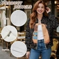 thumbnail image 6 of COEQINE Women's Zip Up Bomber Jacket Casual Stand Collar Cropped Bomber Outfits with Pockets, Fashion Outerwear Varsity Jackets Shackets Fall Coats, 4X-Large, Capybara Science Math, 6 of 7