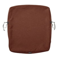 Classic Accessories 21"x23"x2" Red Patio Cushion Slipcover, Montlake