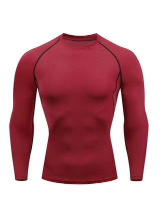 Red Compression Shirt Long Sleeve