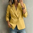 thumbnail image 4 of Ynynloco Blazers for Women Business Casual Long Sleeve Button Down Open Front Suit Jacket Dressy Work Blazer with Pockets Winter Fall Outfits, 4 of 5