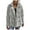 Gray, variant on Women's Fuzzy Shearling Coat, Winter Warm Oversized Jacket with Lapel Collar, Casual Zipper Outwear for Daily Use Black, XXXXXL