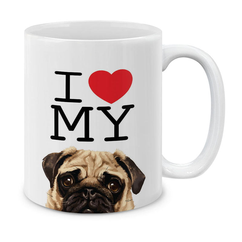 Pug Biscuit Pet Dog Mug Gift Birthday Present Doggy Cute Coffee Cookie 